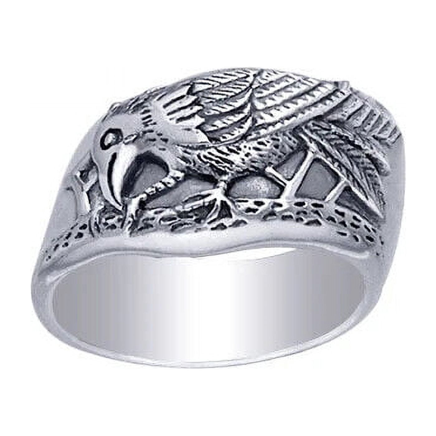 Ted Andrews Raven 925 Sterling Silver Ring Animal Totem Mysterious Fine ...