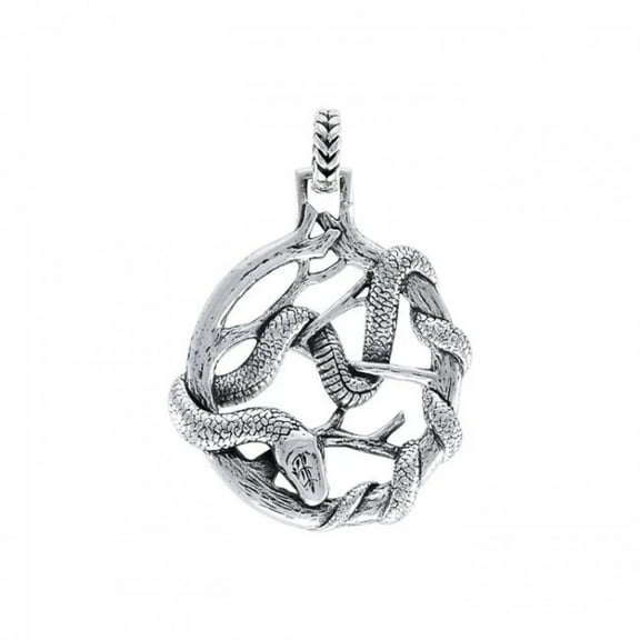 Ted Andrews Snake Serpent 925 Sterling Silver Pendant Amulet Protection Jewelry