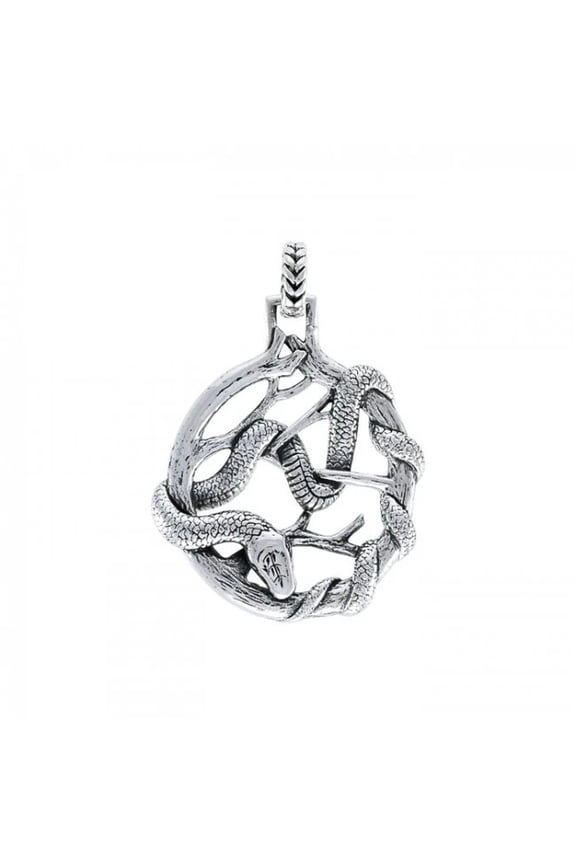 Ted Andrews Snake Serpent 925 Sterling Silver Pendant Amulet Protection Jewelry