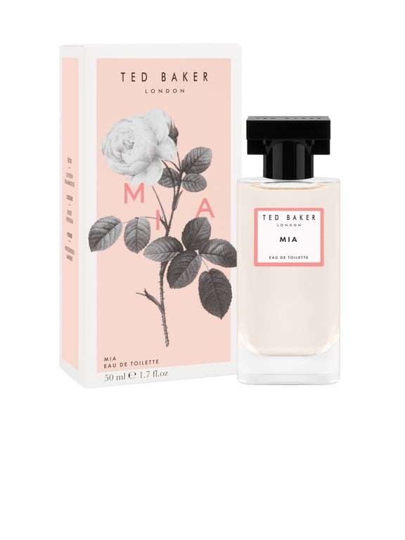 Floret Mia EDT, citrus, sweet raspberry and rose top notes with patchouli and amber base notes, glass bottle, Mia fragrance, 50ml