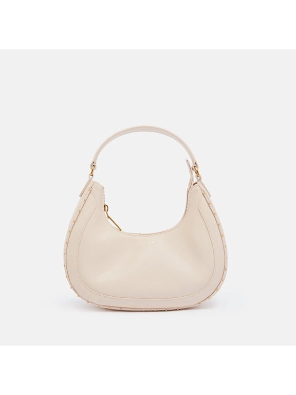 London Kaelyin Studded Baguette Bag, Nude
