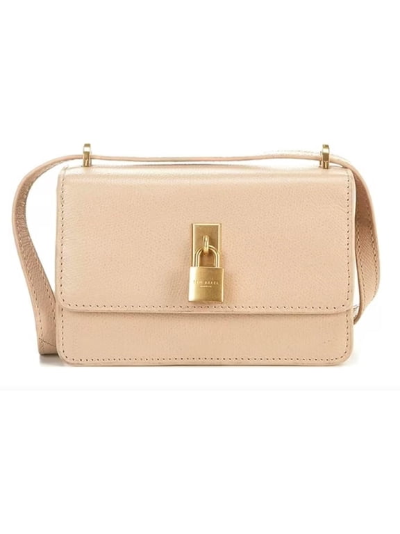 London SSLOANE-Mini Shoulder Padlock Bag, Taupe