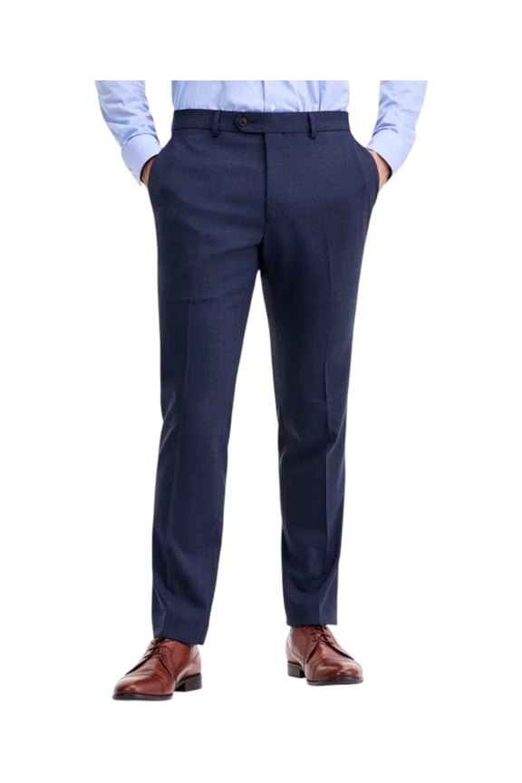 Mens Modern fit Dress Pants 36 / 32 Navy Blue Solid Stretch