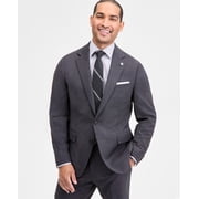 Ted Baker Mens Modern fit Sport Coat Blazer 44 L Grey Solid Stretch Wool