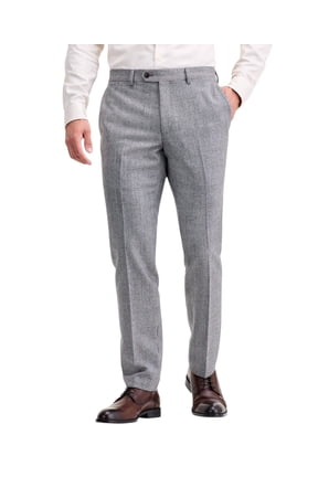 Mens Modern fit Wool Dress Pants 34 / 32 Grey Plaid