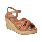 Ted Baker Taymin Leather Wedge Sandal, 39.5, Brown