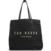 Ted Baker Womens Skye Raffia Tote Handbag, Other Black