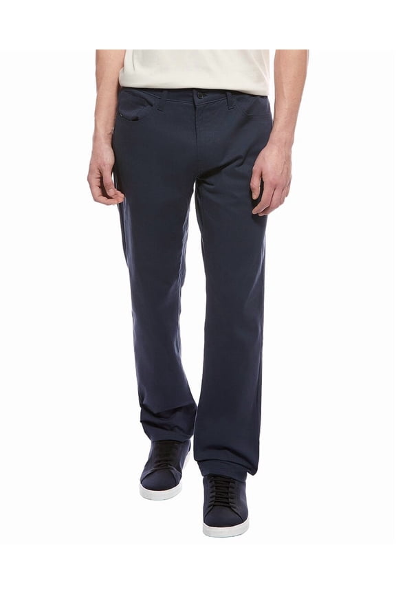 mens Compact Herringbone Pant, 34, Blue