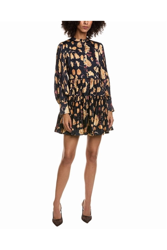 womens Button-Down Mini Dress, 10, Blue