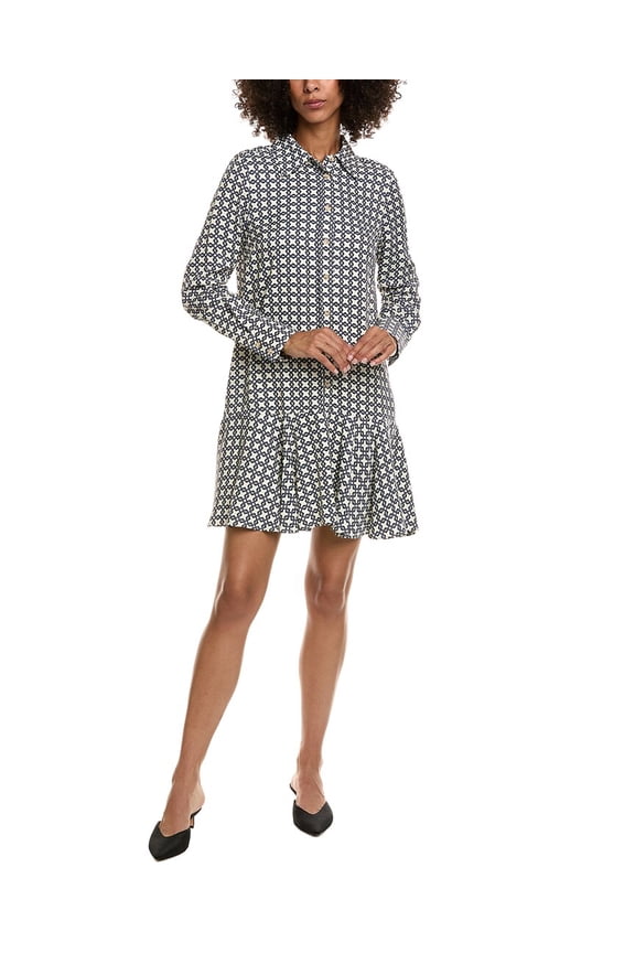 womens Button-Down Shirtdress, s, White