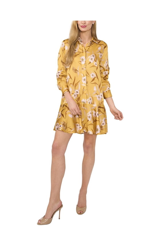 womens Button-down Mini Dress, s