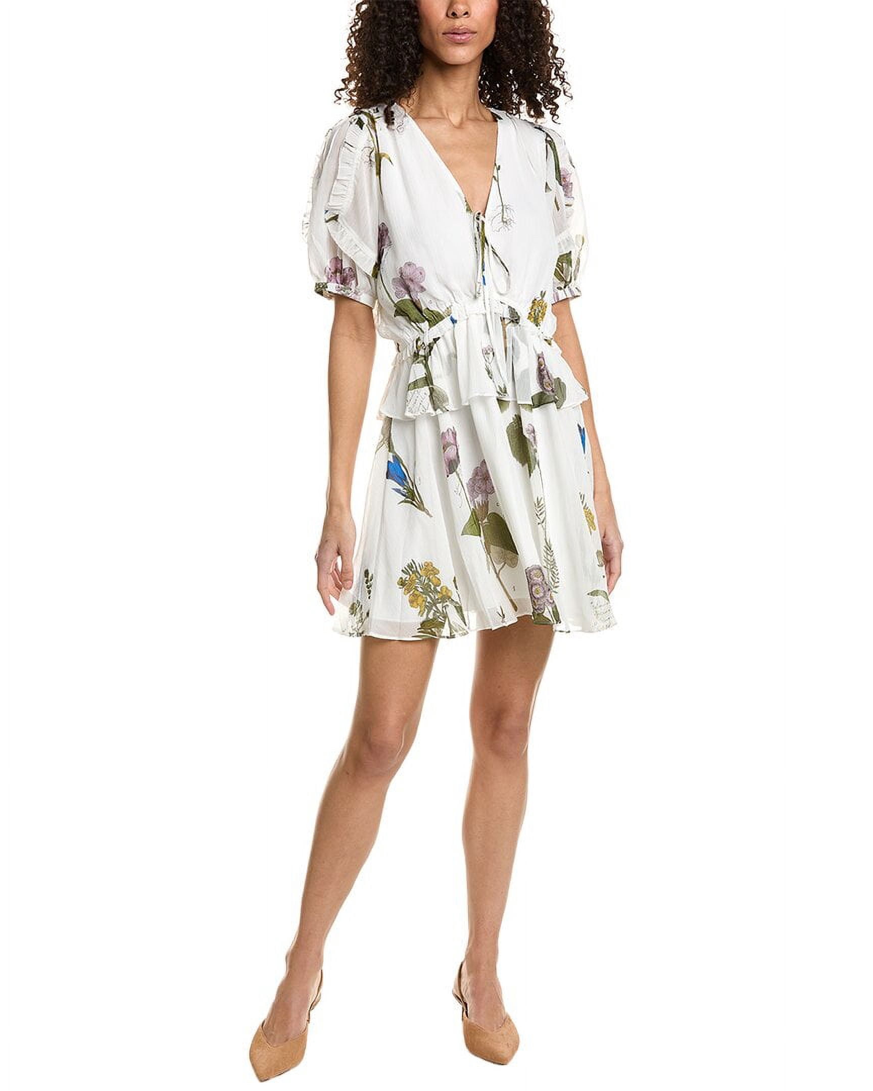 ted baker chiffon dress Ted Baker London Floral Long Sleeve Chiffon Dress In Black