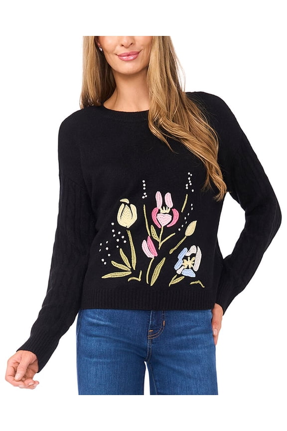 womens Embroidery Wool-Blend Sweater, s