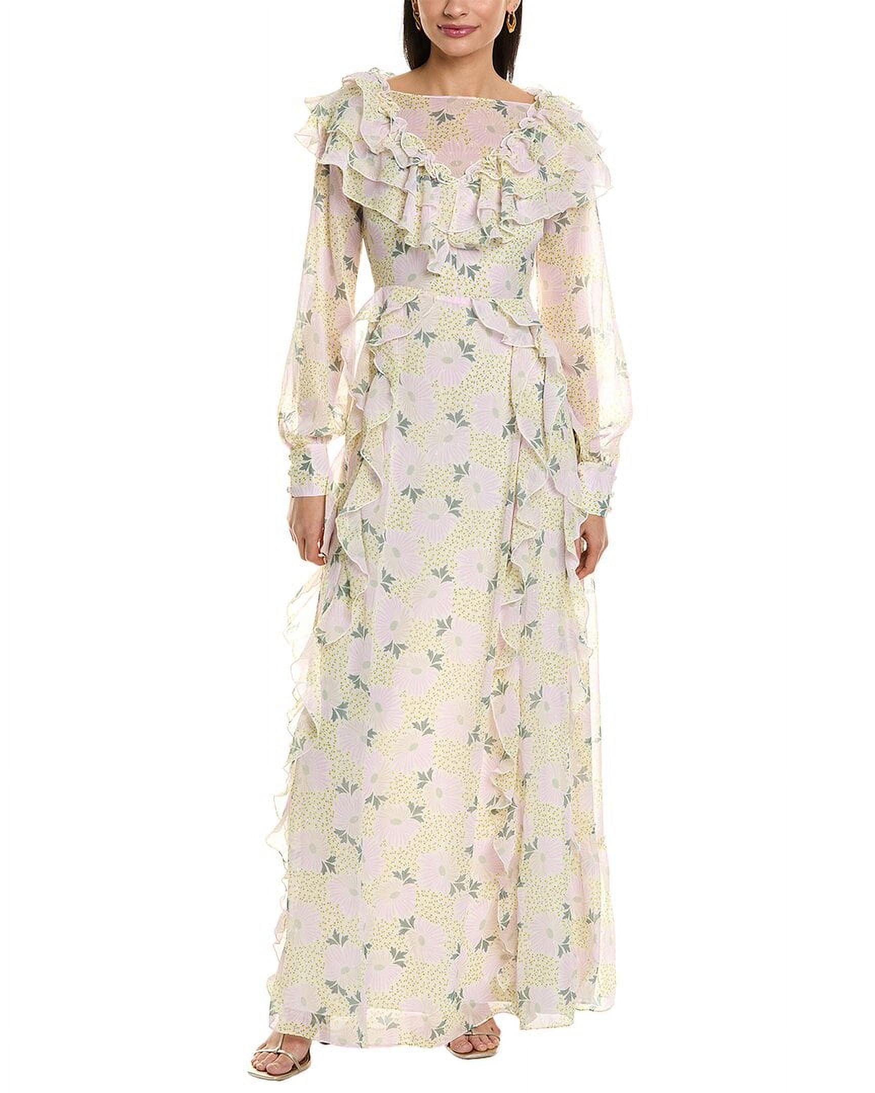 Ted Baker womens Frilled Maxi Dress, 1, Yellow - Walmart Business Supplies
