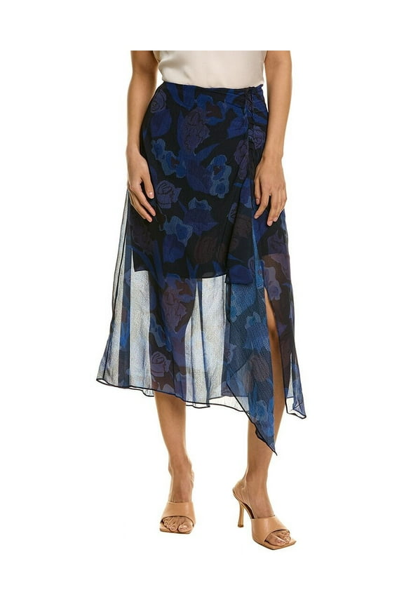 womens  Lexy Midi Skirt, 2, Blue