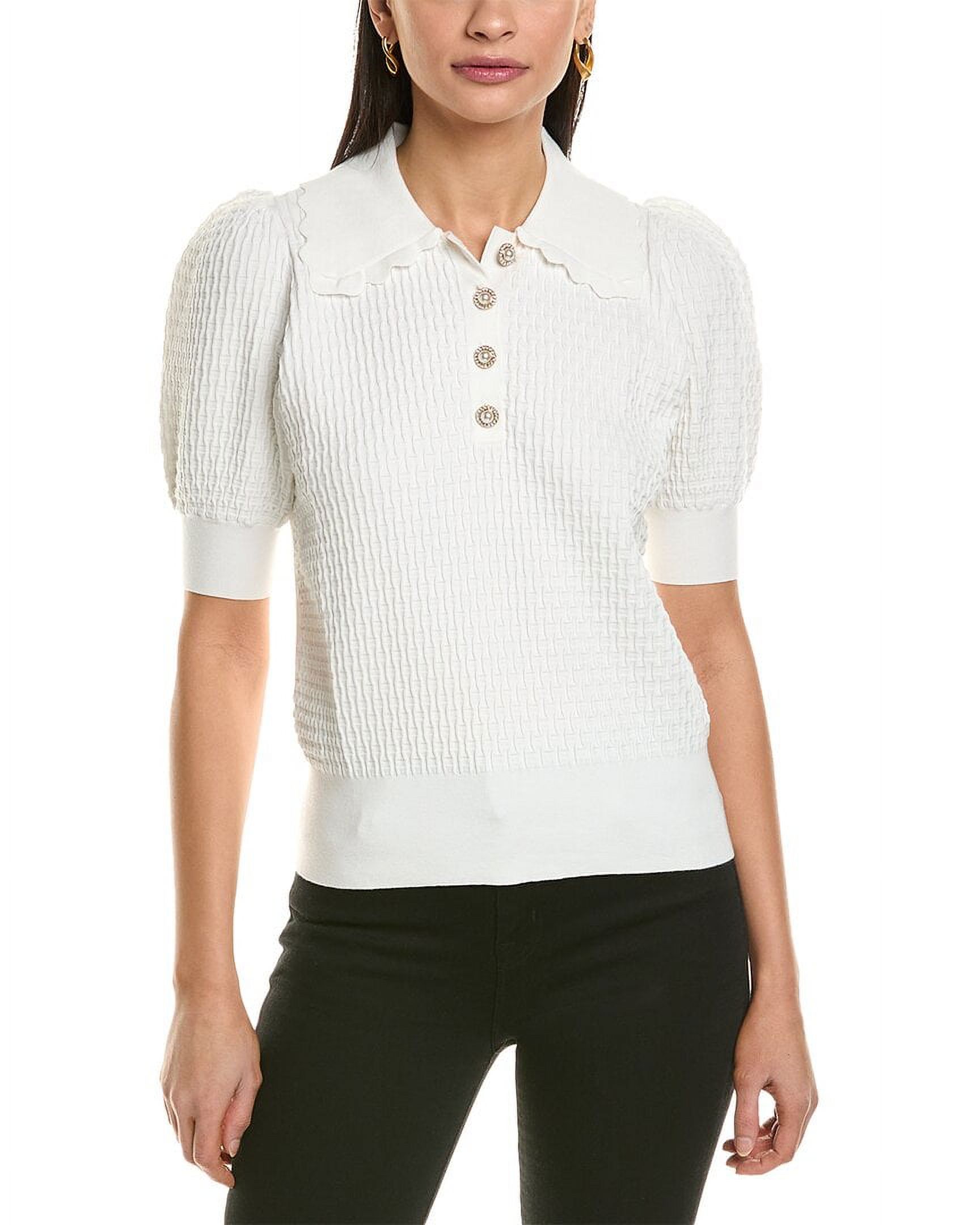 トップス Pique Polo Knit Top white Ted Baker womens Polo Knit Top, 6, White - Walmart.com