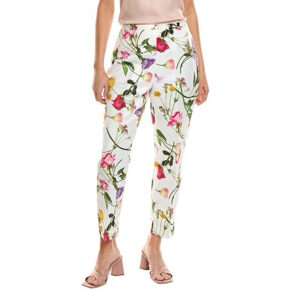 Ted Baker womens  Printed Narrow Leg Trouser, 0, White