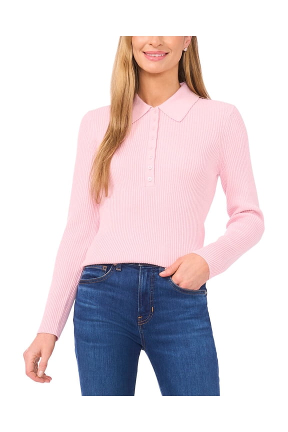 womens  Rib Sweater, xs, Pink