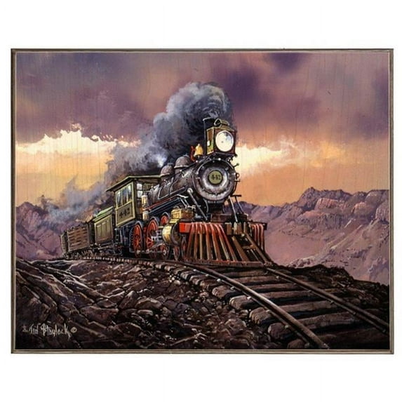 Ted Blaylock LS2443WB1215-TB 12 x 15 in. Train No. 442 Birch Wood Print