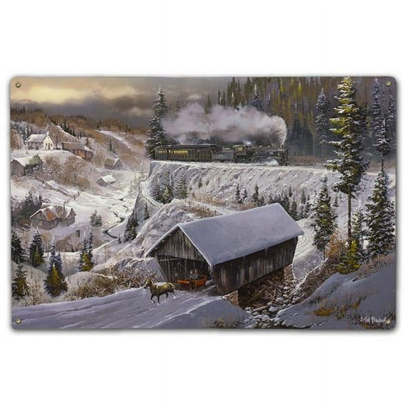 Ted Blaylock LS2519M1218-TB 12 x 18 in. Wabash Cannonball Classic Metal Sign