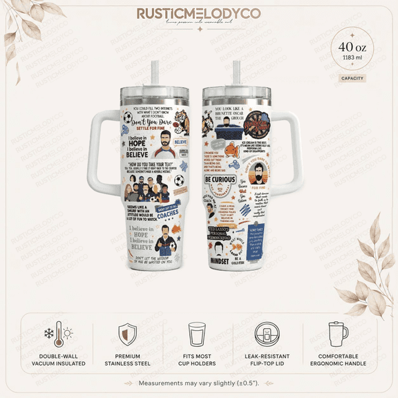 Ted Lasso 2027 Tumbler with Handle, Believe AFC Richmond Fan Gift