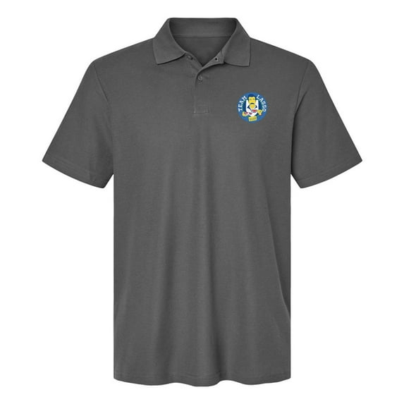 Ted Lasso Badge Cotton Polo Shirt, Charcoal, X-Large
