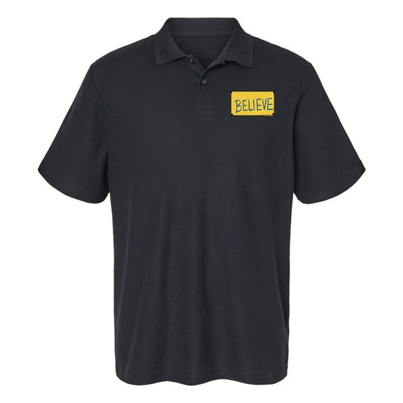 Ted Lasso Believe Sign Cotton Polo Shirt, Black, 2X-Large