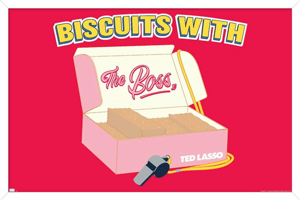 Ted Lasso - Biscuits With The Boss Wall Poster, 22.375" x 34", Framed