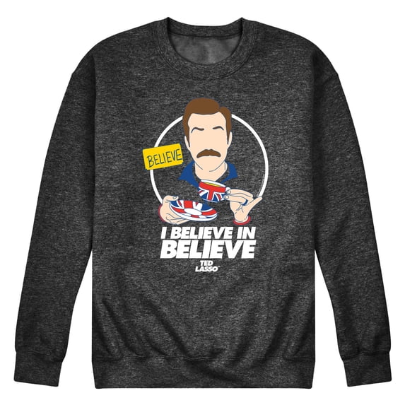 Ted Lasso - British Soccer - I Believe in Believe - Men's Crew Neck Fleece Pullover