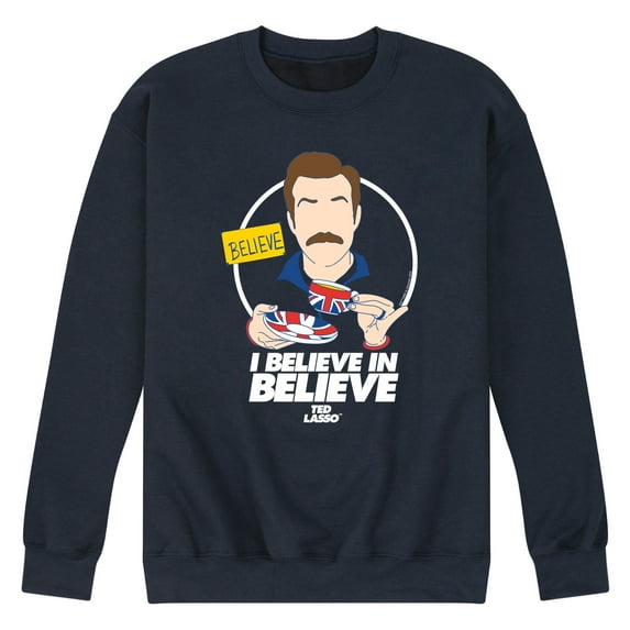 Ted Lasso - British Soccer - I Believe in Believe - Men's Crew Neck Fleece Pullover