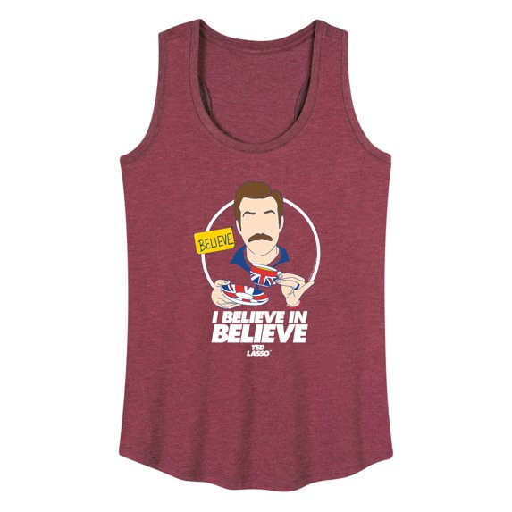 Ted Lasso - British Soccer Coach - I Believe in Believe - Women's Racerback Tank Top