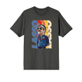thumbnail image 1 of Ted Lasso Cartoon Coach Lasso Crew Neck Short Sleeve Charcoal Men's T-shirt-XS, 1 of 2