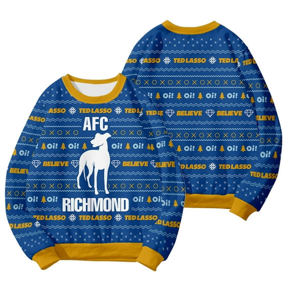 Ted Lasso Crewneck AFC Richmond ROJAS TARTT Christmas Football Sweatshirt