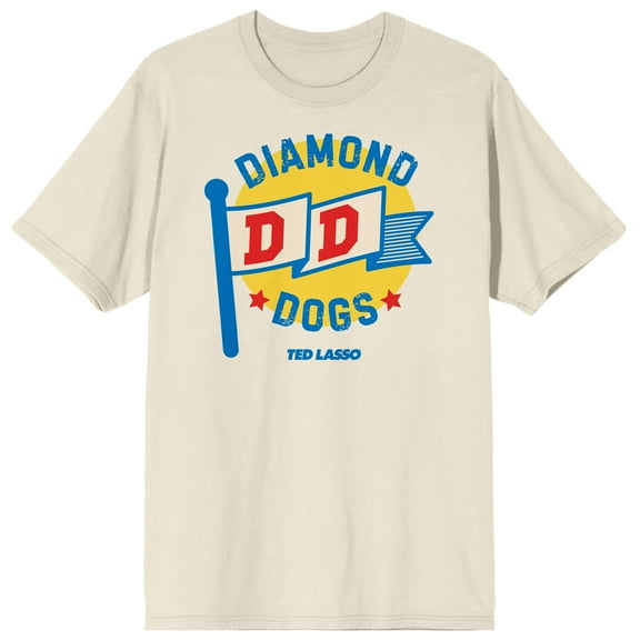 Ted Lasso Diamond Dogs Flag Men's Natural Graphic Tee-3XL