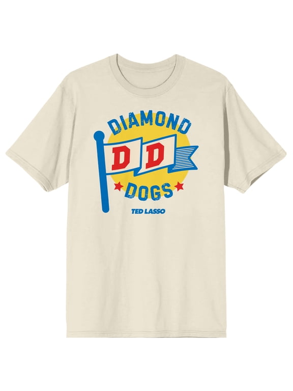 Ted Lasso Diamond Dogs Flag Men's Natural Graphic Tee-3XL