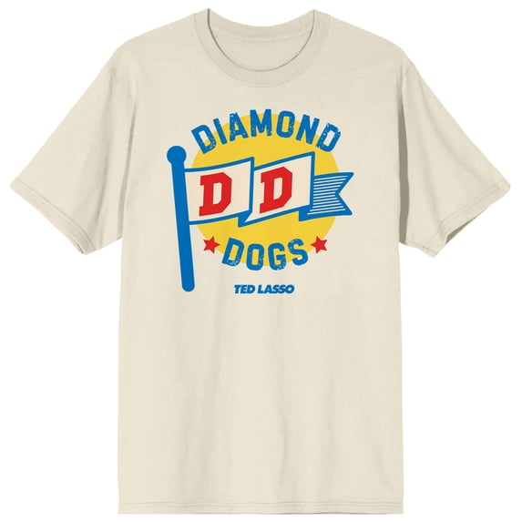 Ted Lasso Diamond Dogs Flag Men's Natural Graphic Tee-Medium