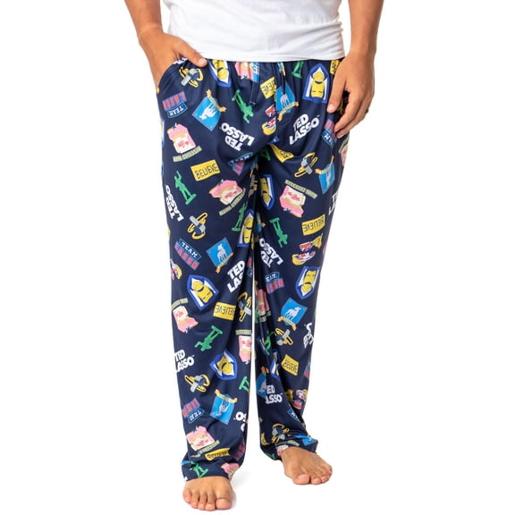 Ted Lasso Mens' TV Series Show Symbols Logos Team Lasso Believe FC Lounge Sleep Pajama Pants
