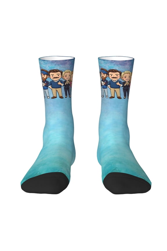 Ted Lasso Movie Novelty Crew Socks Casual Socks Mid Calf Socks For Women Men
