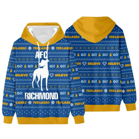 Ted Lasso Richmond Hoodies Merch Cosplay 3D Printing Winter Sweatshirt For Women/Men Long Sleeve Pullover