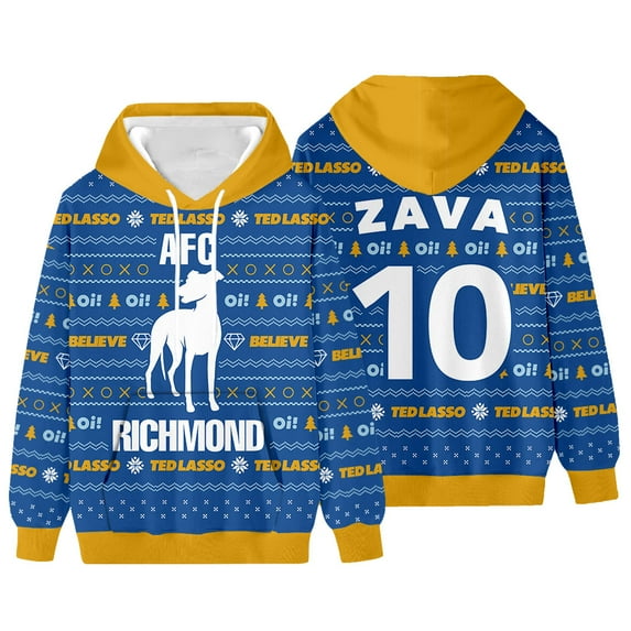 Ted Lasso Richmond Hoodies Merch Cosplay 3D Printing Winter Sweatshirt For Women/Men Long Sleeve Pullover