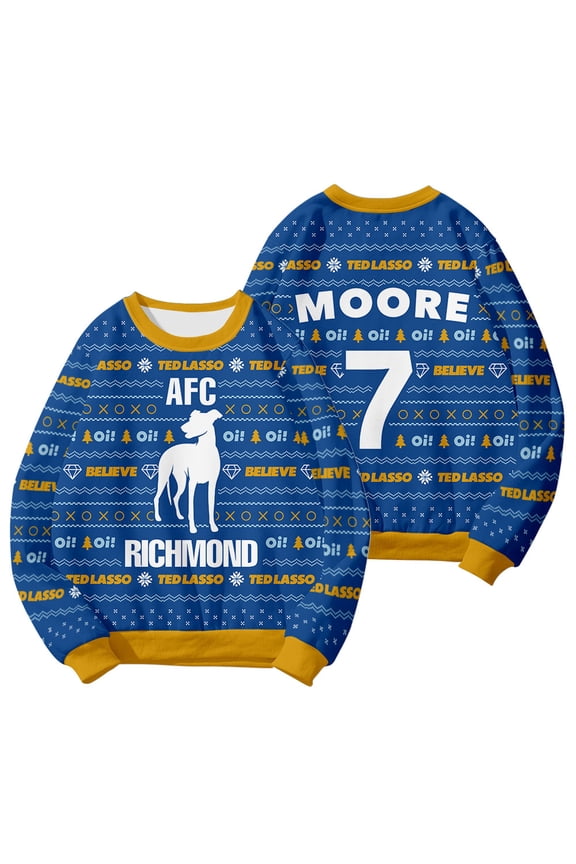 Ted Lasso Richmond Merch Long Sleeve Crewneck Sweatshirt For Men/Women Cosplay Winter Hoodie Streetwear