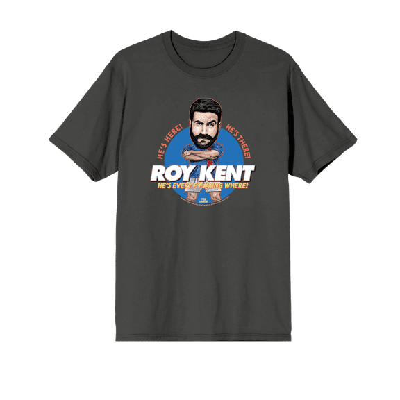 Ted Lasso Roy Kent Bobble Head Crew Neck Short Sleeve Charcoal Men's T-shirt-3XL