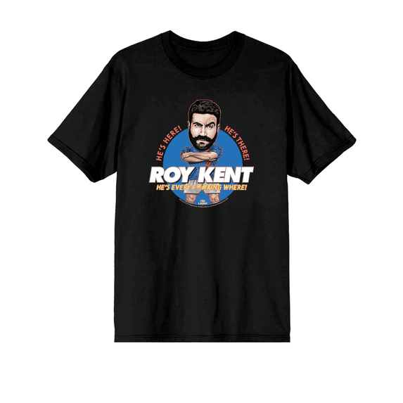 Ted Lasso Roy Kent Bobble Head Crew Neck Short Sleeve Men's Black T-shirt-XL