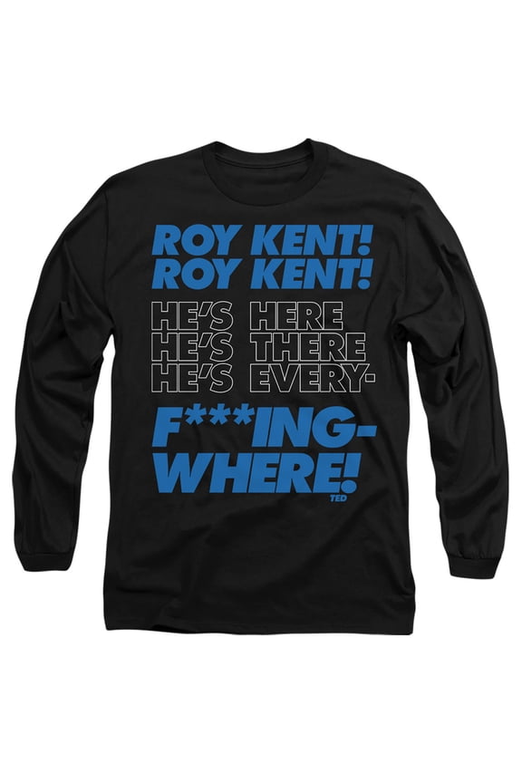 Ted Lasso Roy Kent Chant Unisex Adult Long-Sleeve T Shirt (Small) Black