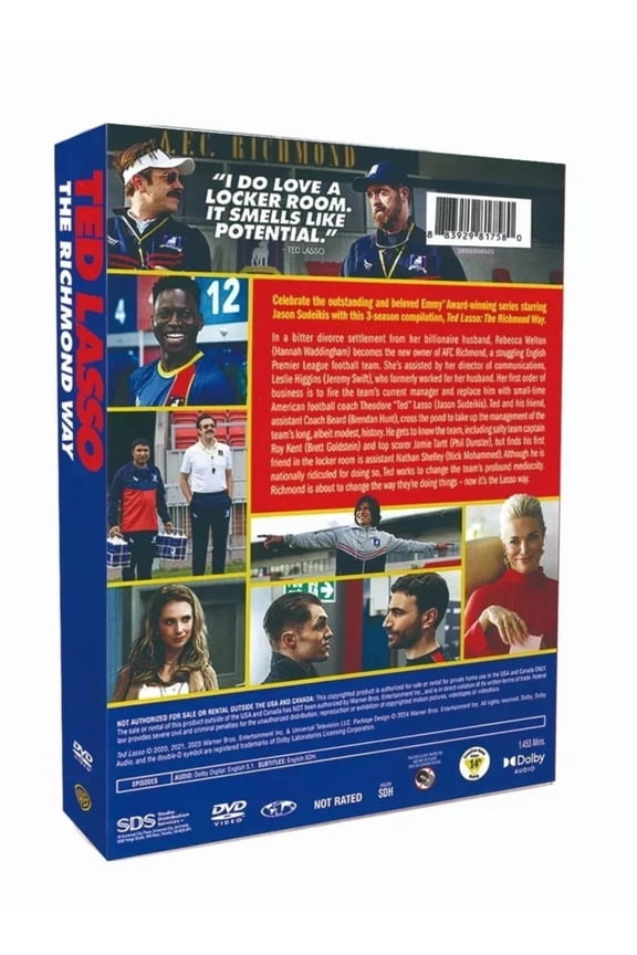 Ted Lasso: Seasons 1-3 - The Complete DVD Collection (7-Disc Set, New)