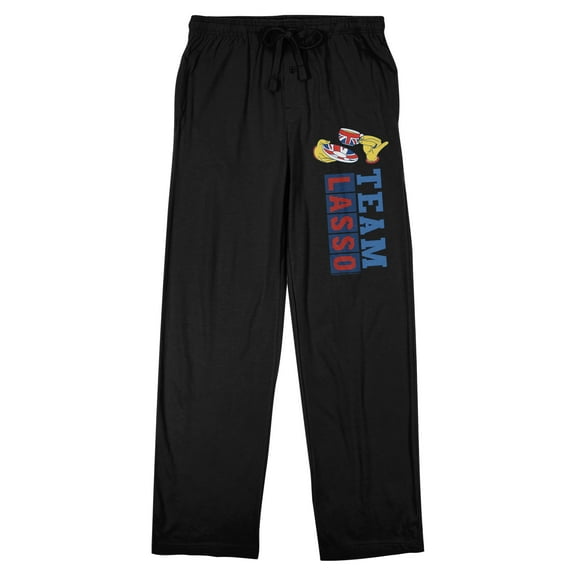 Ted Lasso Team Lasso Men's Black Sleep Pajama Pants-Large