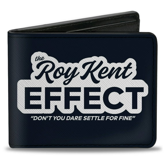 Ted Lasso Wallet, Bifold, Ted Lasso The Roy Kent Effect Quote and Title Logo, Vegan Leather