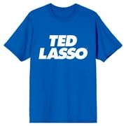 Ted Lasso White Title Mens Royal Blue T-shirt-3XL
