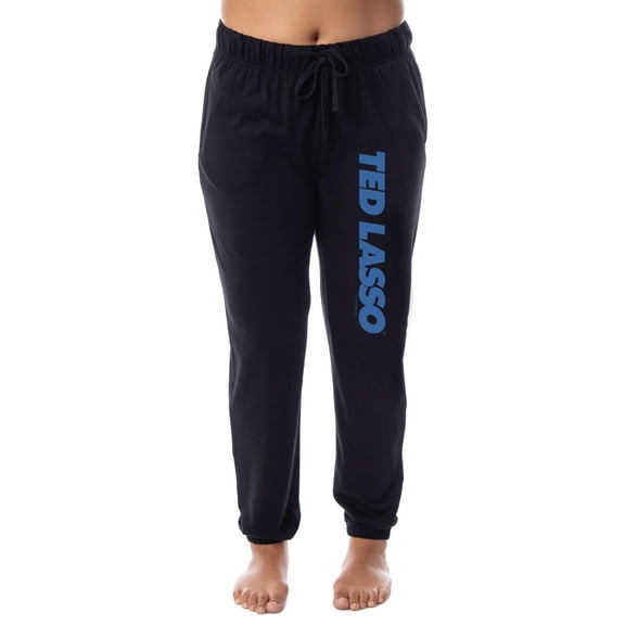 Ted Lasso Womens' TV Series Show Title Logo Sleep Jogger Pajama Pants