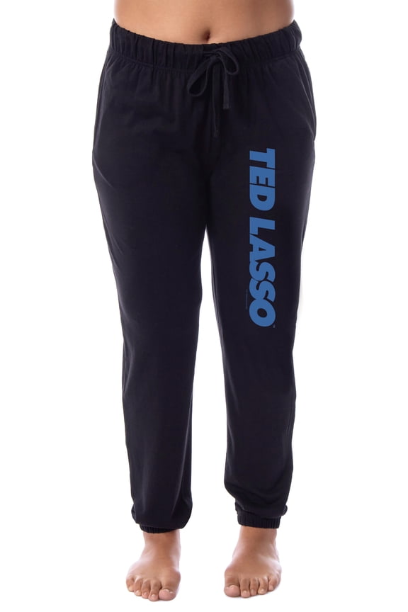 Ted Lasso Womens' TV Series Show Title Logo Sleep Jogger Pajama Pants
